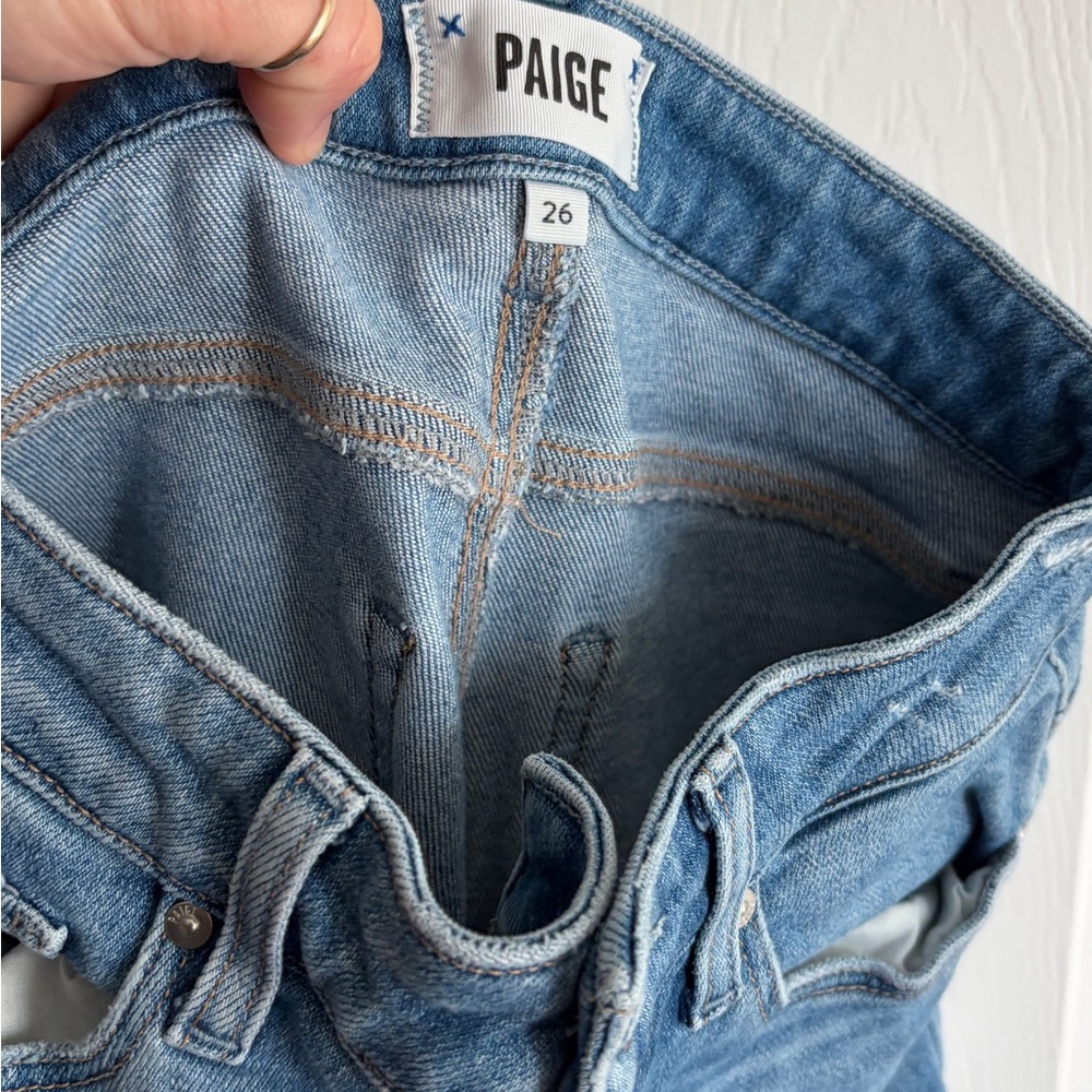 Paige Denim Jeans Cindy Music Distressed ankle fray size 26 - Picture 10 of 12
